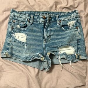 American Eagle High Rise High Waist Midi Shorts